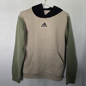 NWT Adidas Hoodie Sweatshirt Large 14/16 Tan Green Black